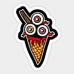 Triple Eyeball Ice Cream Sticker